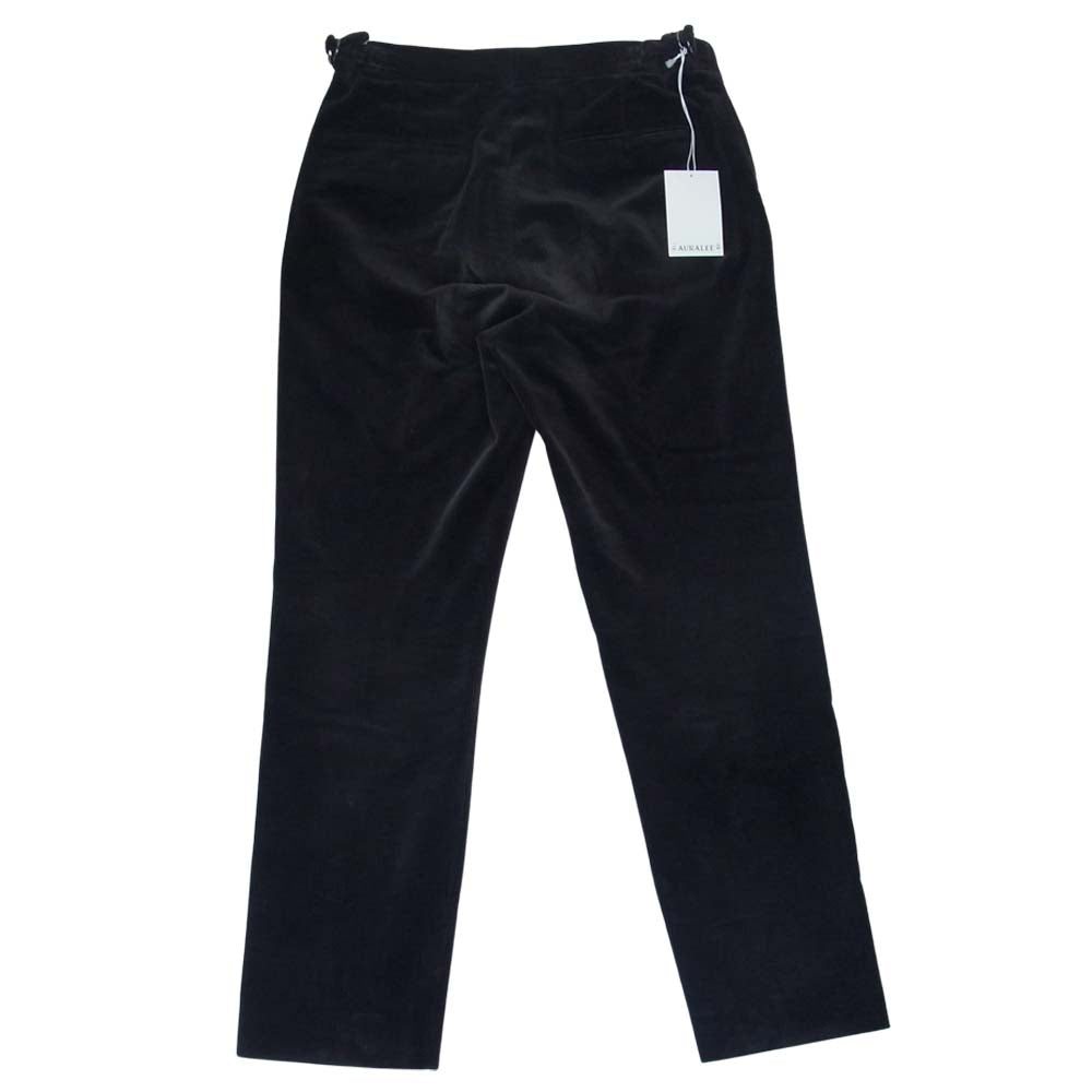 AURALEE オーラリー 18AW A8AP02FN ウォッシュド コーデュロイ テーパード スラックス パンツ ダークブラウン系 3【美品】【中古】