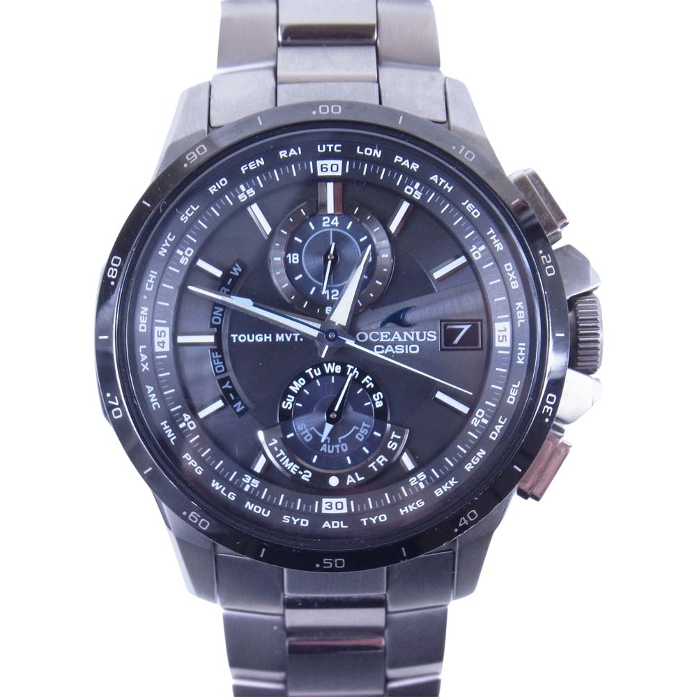 CASIO カシオ OCＷ-T1010 OCEANUS オシアナス ソーラー ウォッチ 腕時計 シルバー系【中古】