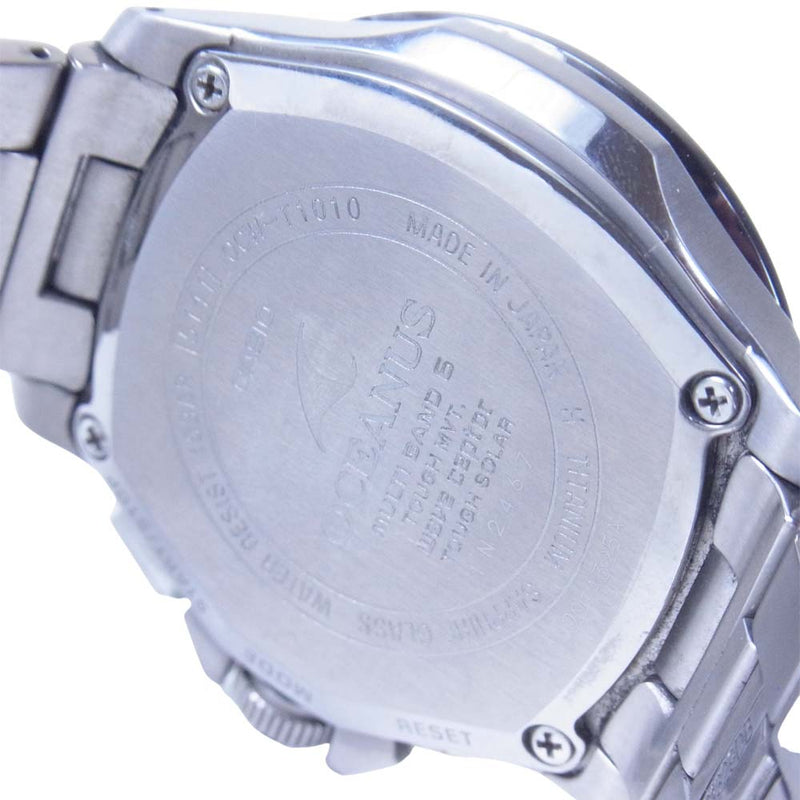 CASIO カシオ OCＷ-T1010 OCEANUS オシアナス ソーラー ウォッチ 腕時計 シルバー系【中古】
