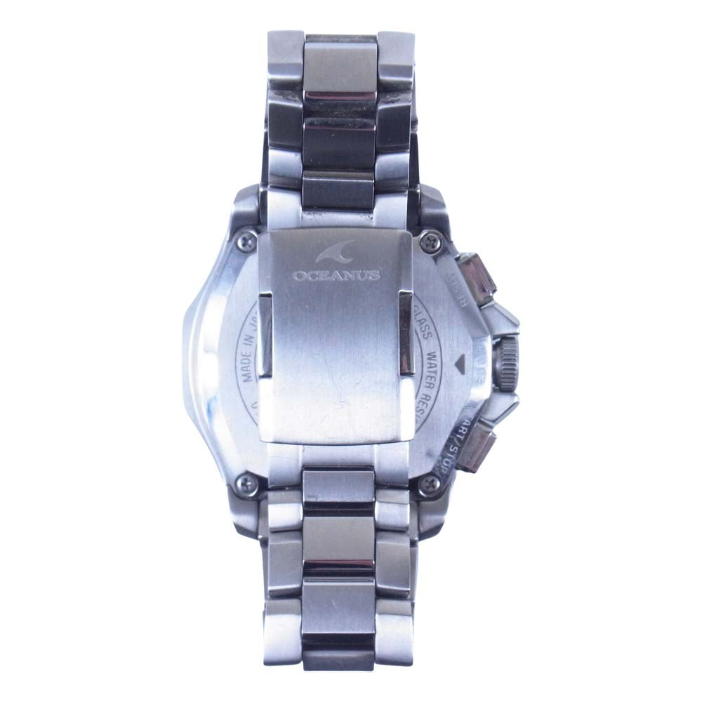 CASIO カシオ OCＷ-T1010 OCEANUS オシアナス ソーラー ウォッチ 腕時計 シルバー系【中古】