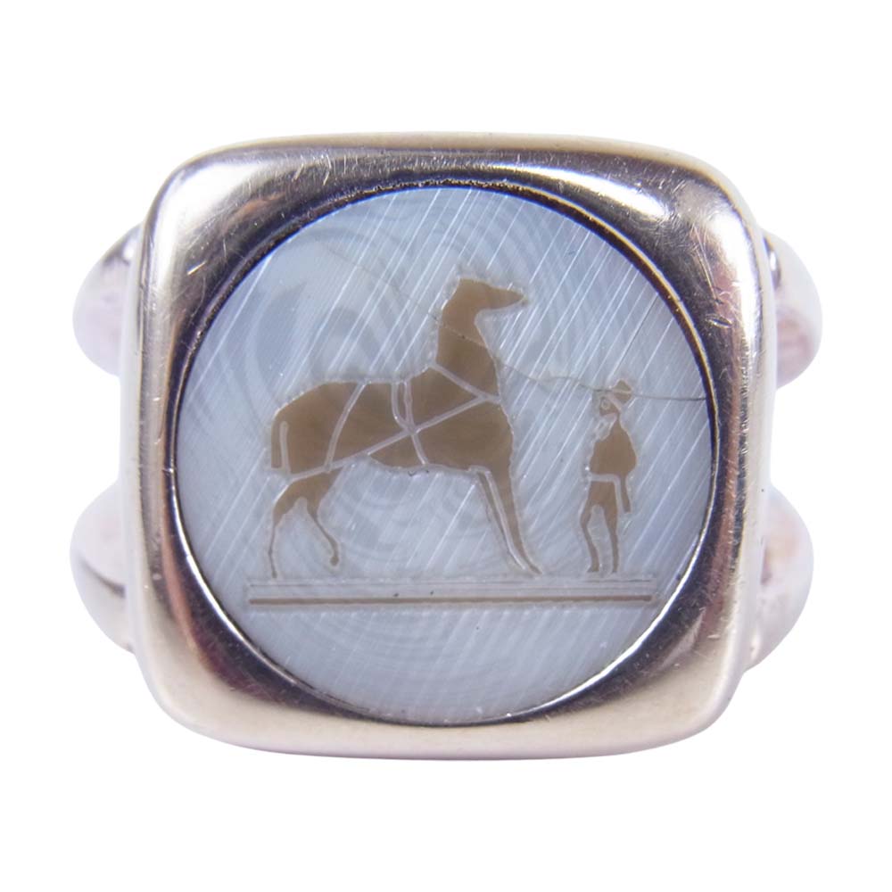 HERMES エルメス ホース コロゾ リング 指輪 ホースコロゾリング ゴールド系 11号程度【中古】