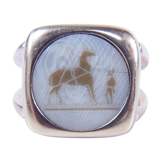 HERMES エルメス ホース コロゾ リング 指輪 ホースコロゾリング ゴールド系 11号程度【中古】