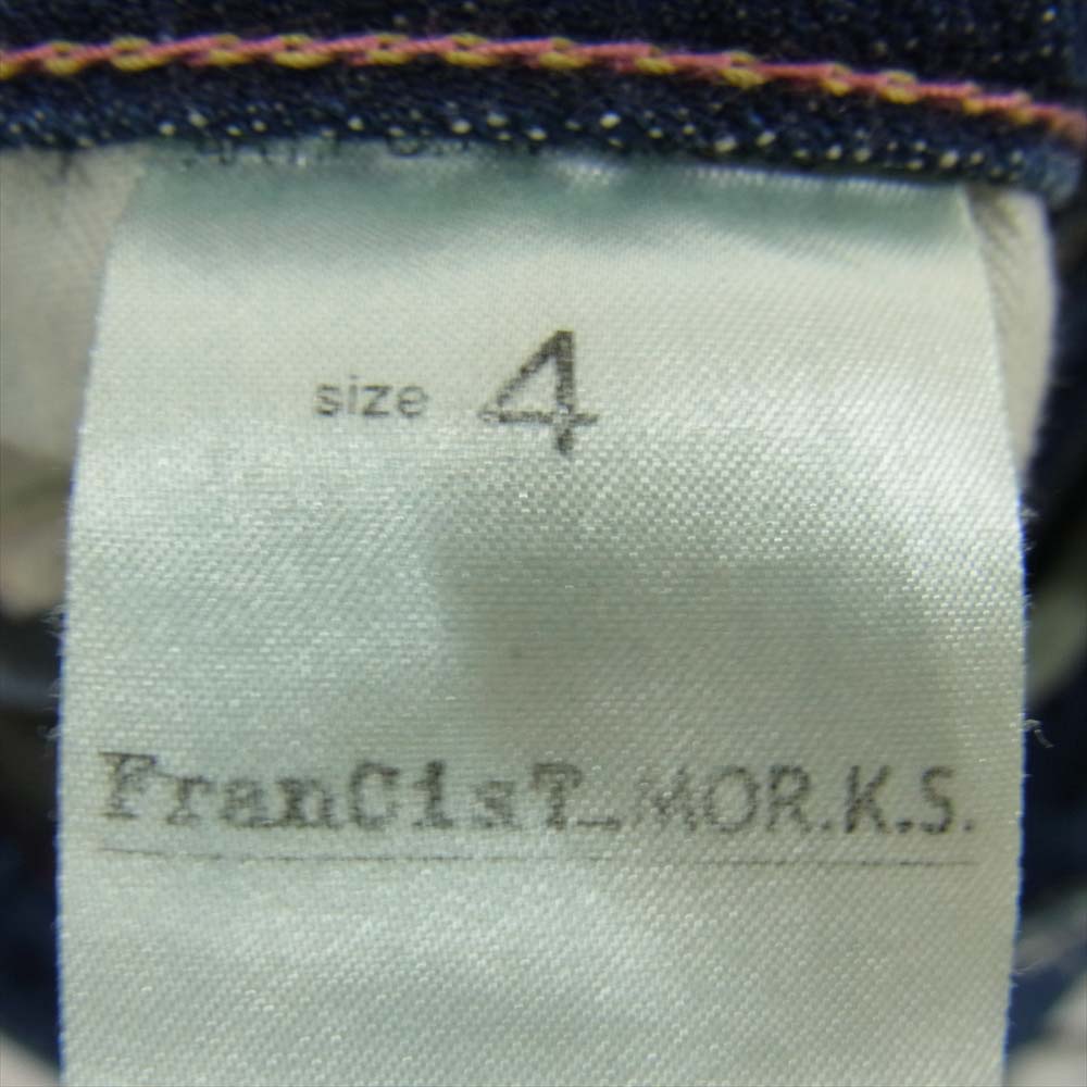 FranCisT_MOR.K.S. フランシストモークス ダメージ加工 デニム パンツ インディゴブルー系 4【中古】