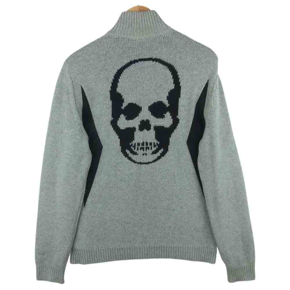 Lucien Pellat-Finet ルシアンペラフィネ カシミヤ100％ バックスカル ドライバーズニット グレー系 M【中古】