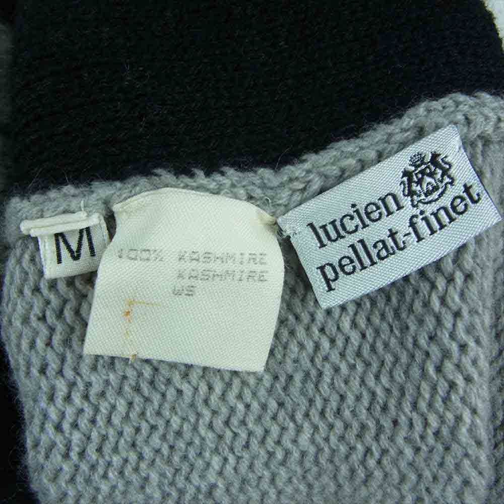 Lucien Pellat-Finet ルシアンペラフィネ カシミヤ100％ バックスカル ドライバーズニット グレー系 M【中古】