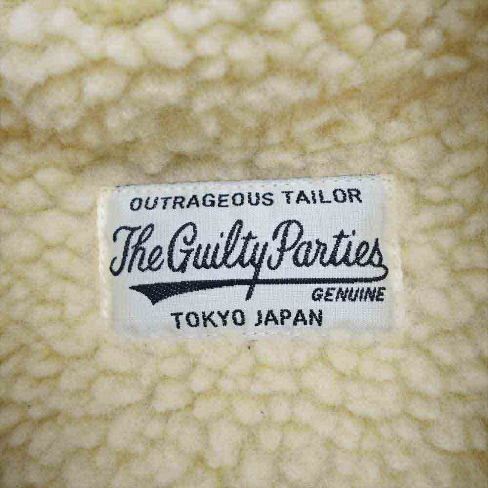 WACKO MARIA ワコマリア 背面GUILTY PARTIES刺繍 デニム ボア ジャケット インディゴブルー系 S【中古】