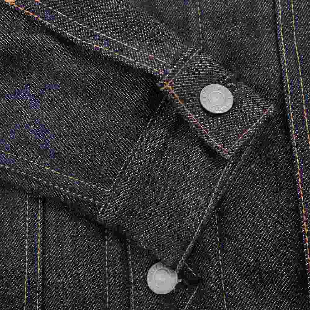 WACKO MARIA ワコマリア 背面GUILTY PARTIES刺繍 デニム ボア ジャケット インディゴブルー系 S【中古】