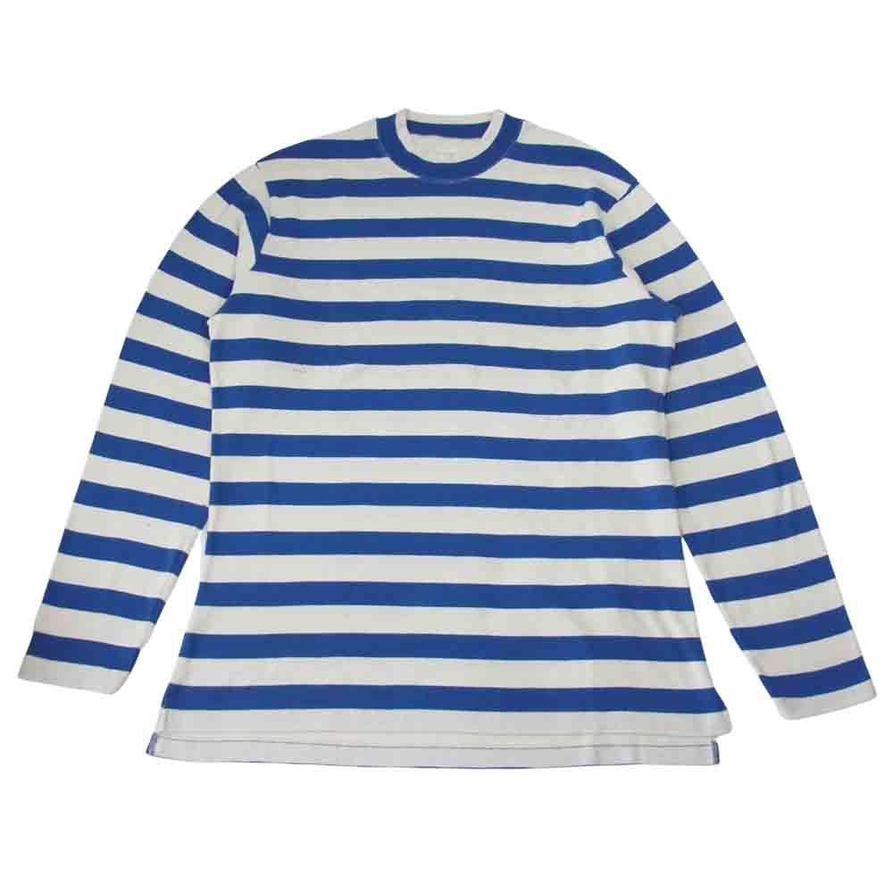 ANATOMICA アナトミカ 21SS 530-561-08 MARNIER 1910 CREW NECK L/S 長袖 クルーネック ボーダー Ｔシャツ ライトブルー系 ホワイト系 L【新古品】【未使用】【中古】