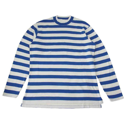 ANATOMICA アナトミカ 21SS 530-561-08 MARNIER 1910 CREW NECK L/S 長袖 クルーネック ボーダー Ｔシャツ ライトブルー系 ホワイト系 L【新古品】【未使用】【中古】