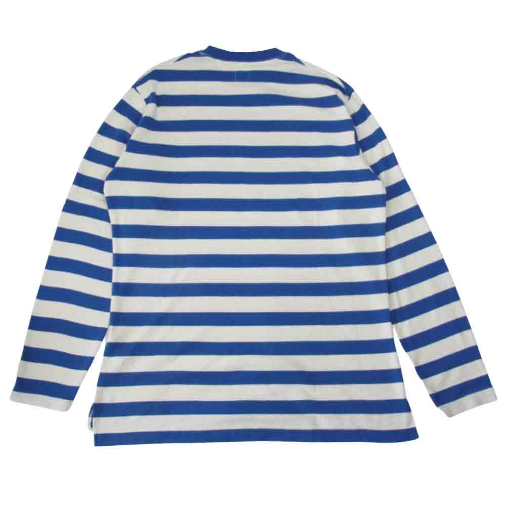 ANATOMICA アナトミカ 21SS 530-561-08 MARNIER 1910 CREW NECK L/S 長袖 クルーネック ボーダー Ｔシャツ ライトブルー系 ホワイト系 L【新古品】【未使用】【中古】