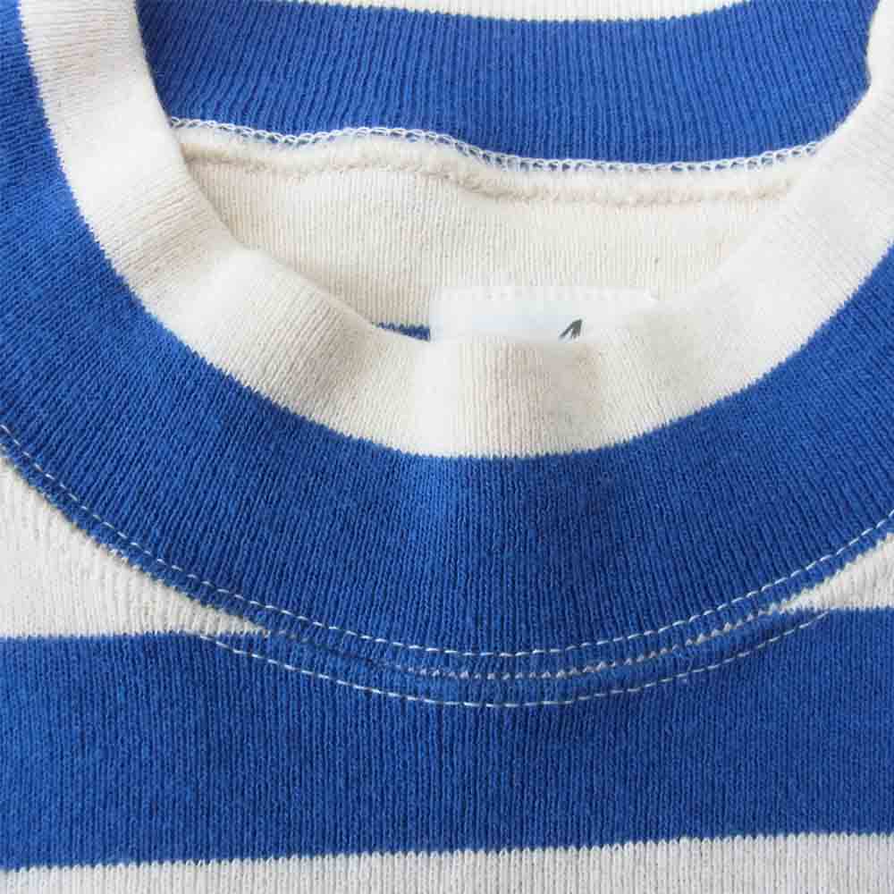 ANATOMICA アナトミカ 21SS 530-561-08 MARNIER 1910 CREW NECK L/S 長袖 クルーネック ボーダー Ｔシャツ ライトブルー系 ホワイト系 L【新古品】【未使用】【中古】