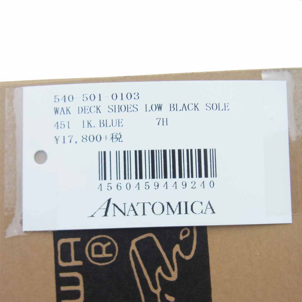 ANATOMICA アナトミカ 540-501-0103 WAKOUWA ワクワ DECK SHOES LOW デッキ シューズ ローカット ブルー系 25.5cm【極上美品】【中古】
