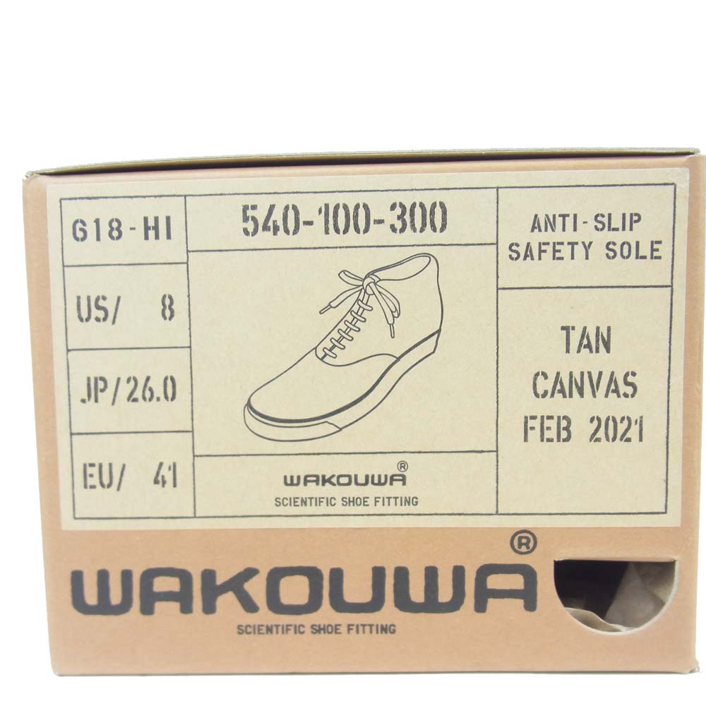 ANATOMICA アナトミカ 540-100-300 WAKOUWA ワクワ DECK SHOES HI デッキ シューズ ハイカット ベージュ系 26cm【極上美品】【中古】