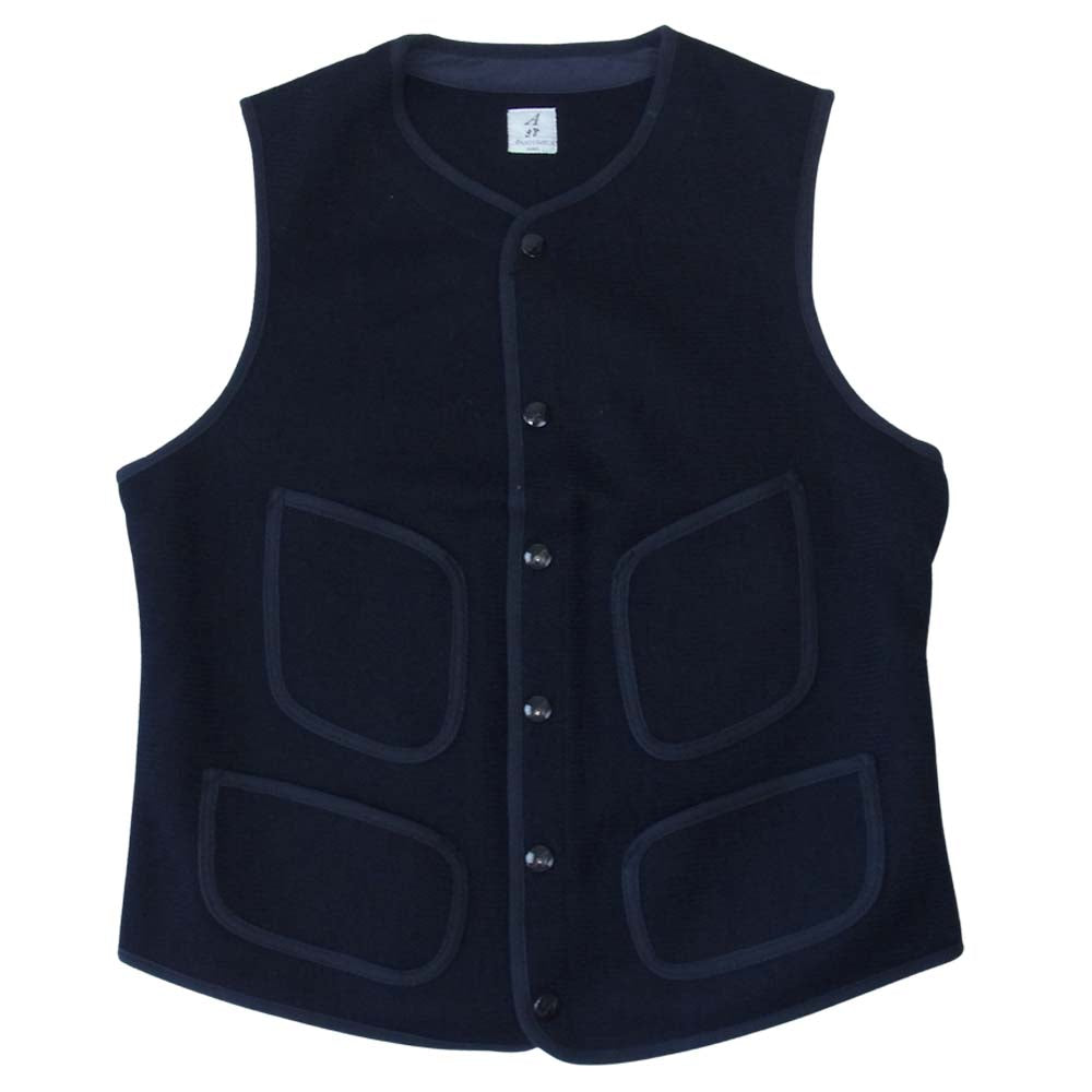 ANATOMICA アナトミカ 530-522-08 BROWNS BEACH VEST ビーチ クロス ベスト ジレ ダークネイビー系 38【新古品】【未使用】【中古】