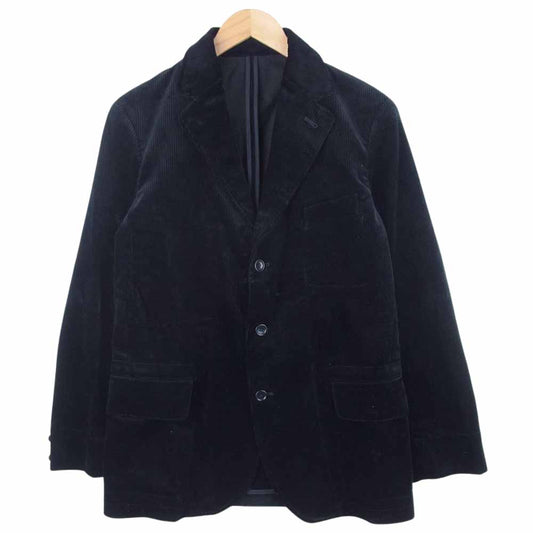 ANATOMICA アナトミカ HOBEREAU ENGLISH CORDUROY コーデュロイ テーラード ジャケット ブラック系 48【美品】【中古】