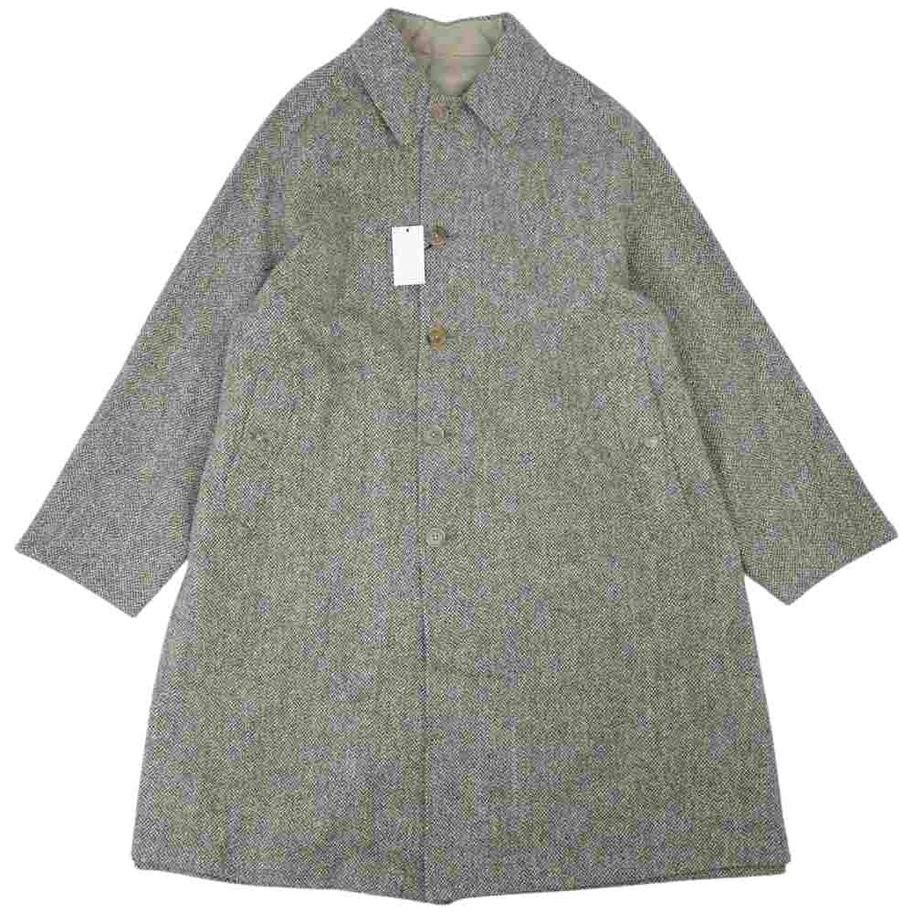 ANATOMICA アナトミカ 530-562-01 SINGLE RAGLAN II 高密度コットンギャバジン ウール リバーシブル シングルラグラン コート ミックスツイード ベージュ系 50【新古品】【未使用】【中古】