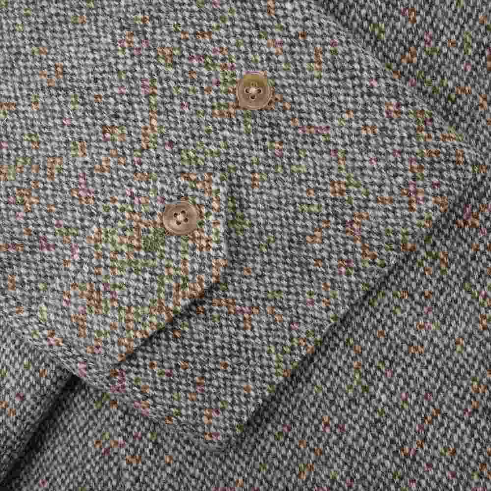ANATOMICA アナトミカ 530-562-01 SINGLE RAGLAN II 高密度コットンギャバジン ウール リバーシブル シングルラグラン コート ミックスツイード ベージュ系 50【新古品】【未使用】【中古】