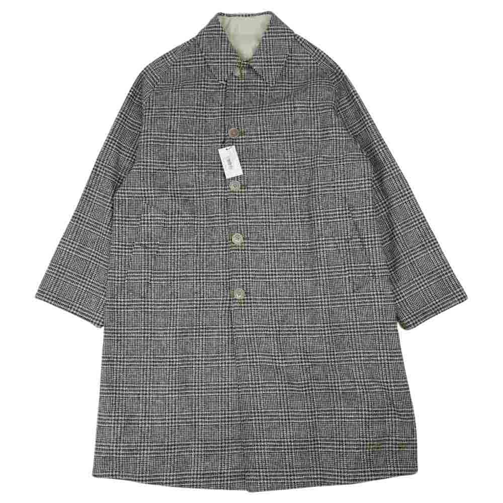 ANATOMICA アナトミカ 530-562-01 SINGLE RAGLAN II 高密度コットンギャバジン ウール リバーシブル シングル ラグラン コート 千鳥格子 ブラウン系 ベージュ系 46【新古品】【未使用】【中古】
