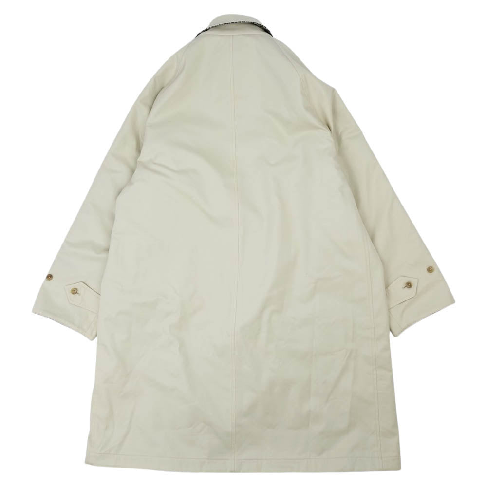 ANATOMICA アナトミカ 530-562-01 SINGLE RAGLAN II 高密度コットンギャバジン ウール リバーシブル シングル ラグラン コート 千鳥格子 ブラウン系 ベージュ系 46【新古品】【未使用】【中古】