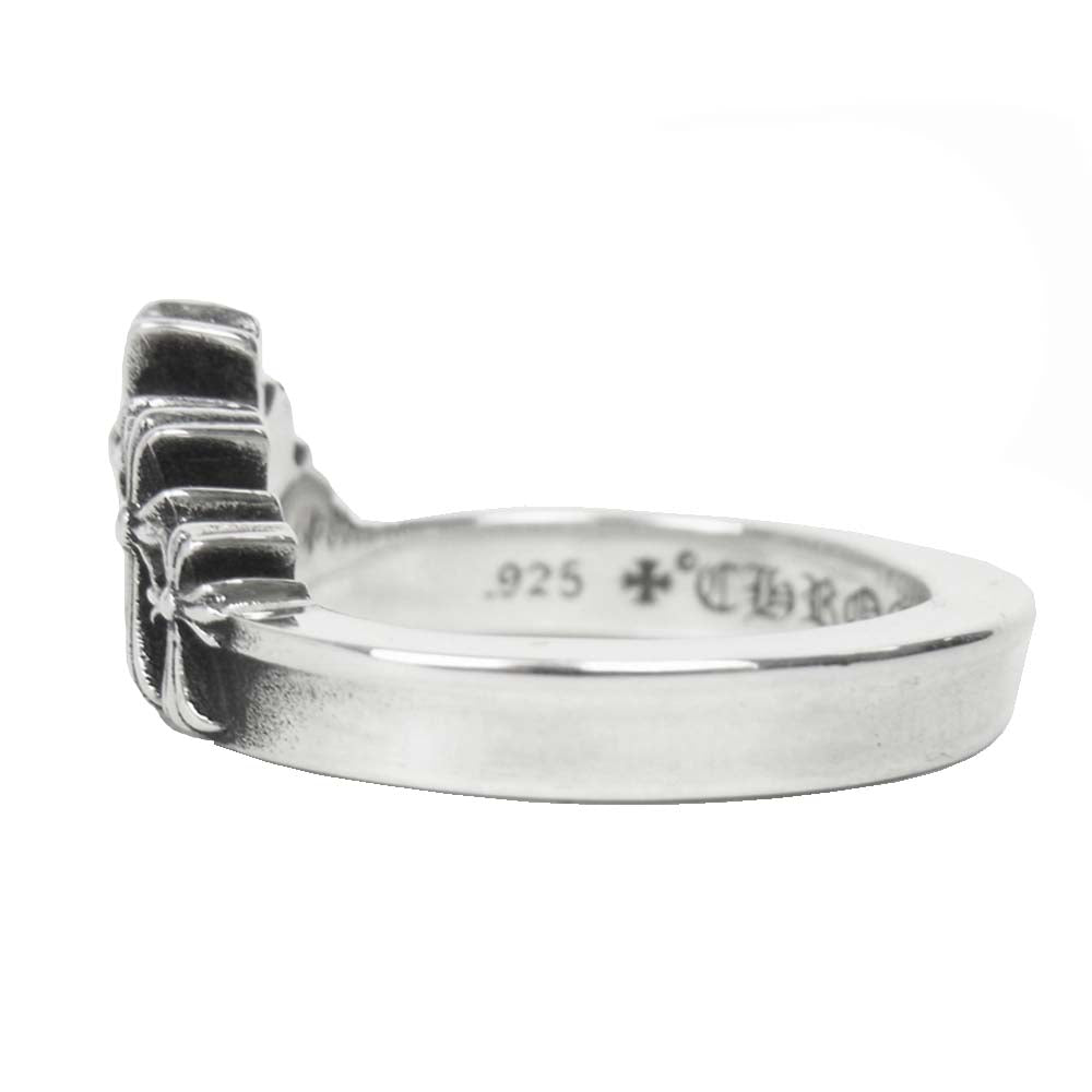 CHROME HEARTS クロムハーツ（原本無） CROWN CH CRS クラウン CHクロス リング シルバー系 16号【中古】
