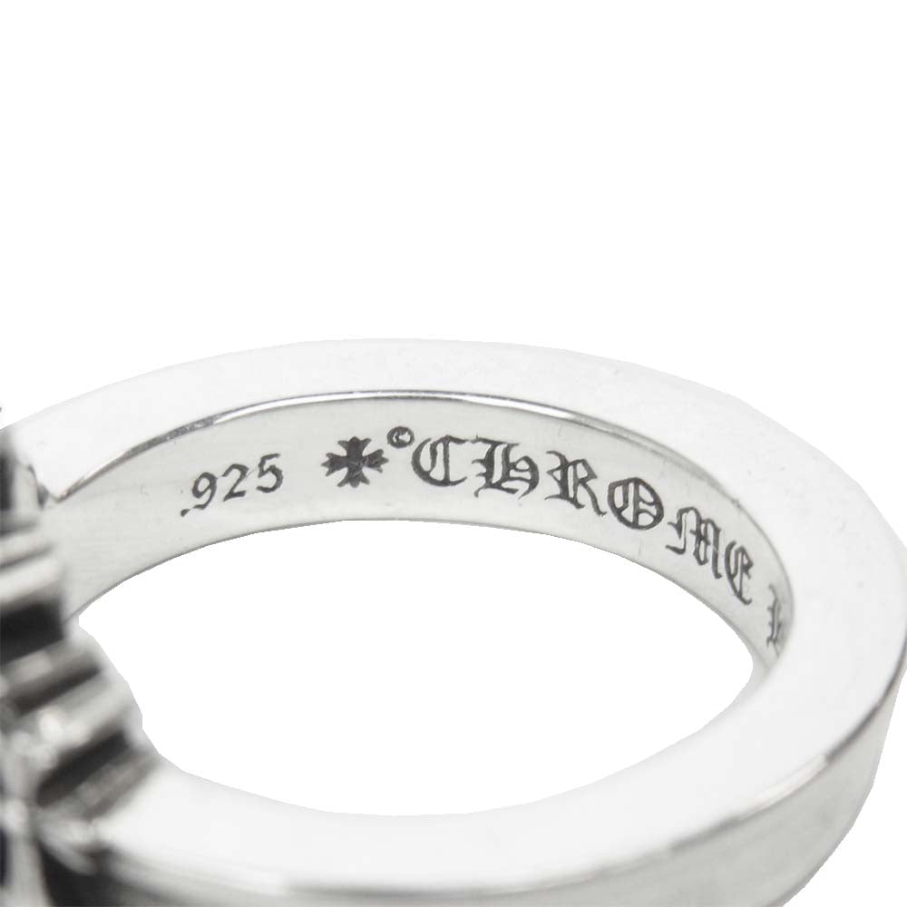 CHROME HEARTS クロムハーツ（原本無） CROWN CH CRS クラウン CHクロス リング シルバー系 16号【中古】