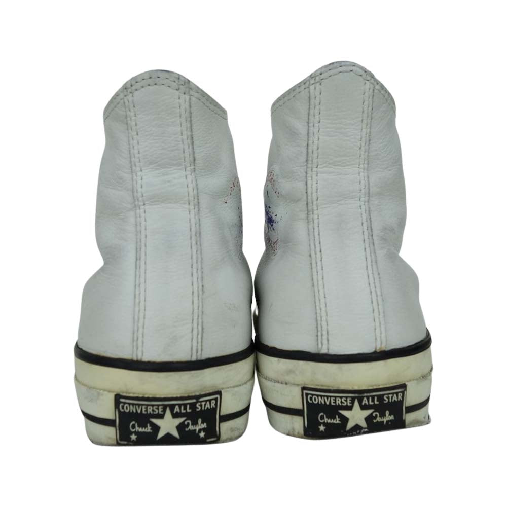 CONVERSE コンバース ADDICT CHUCK TAYLOR アディクト チャックテイラー ホワイトレザー HI ハイカット スニーカー ホワイト系 27.0cm【中古】