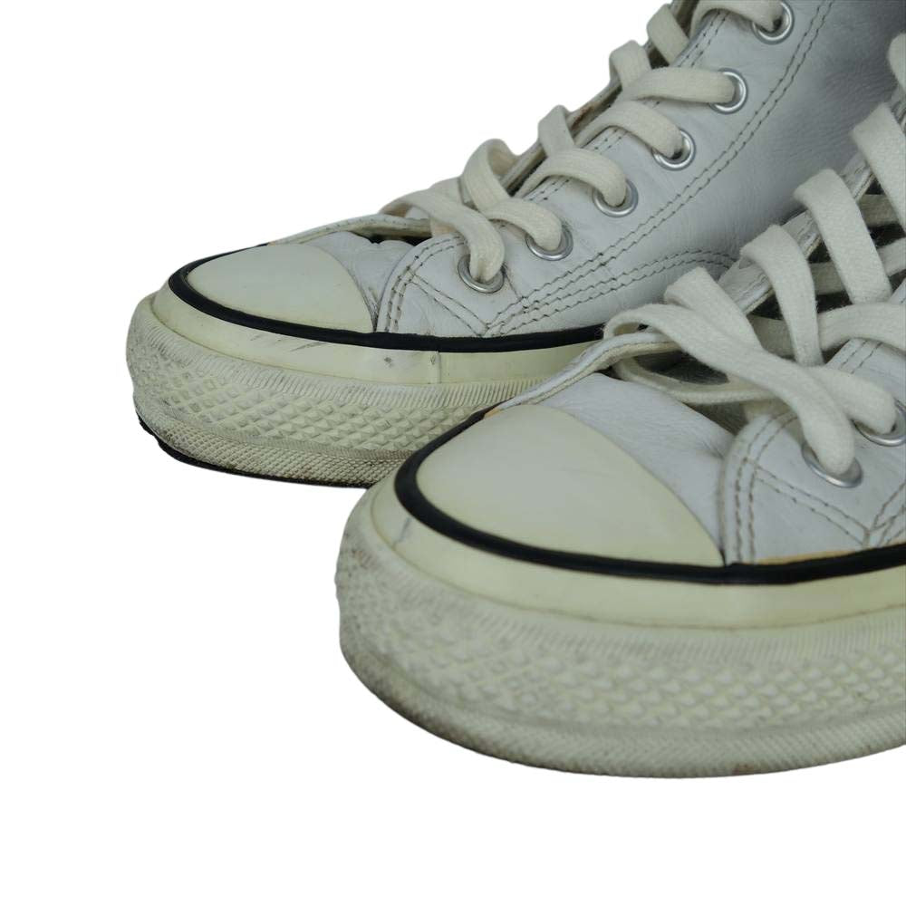 CONVERSE コンバース ADDICT CHUCK TAYLOR アディクト チャックテイラー ホワイトレザー HI ハイカット スニーカー ホワイト系 27.0cm【中古】