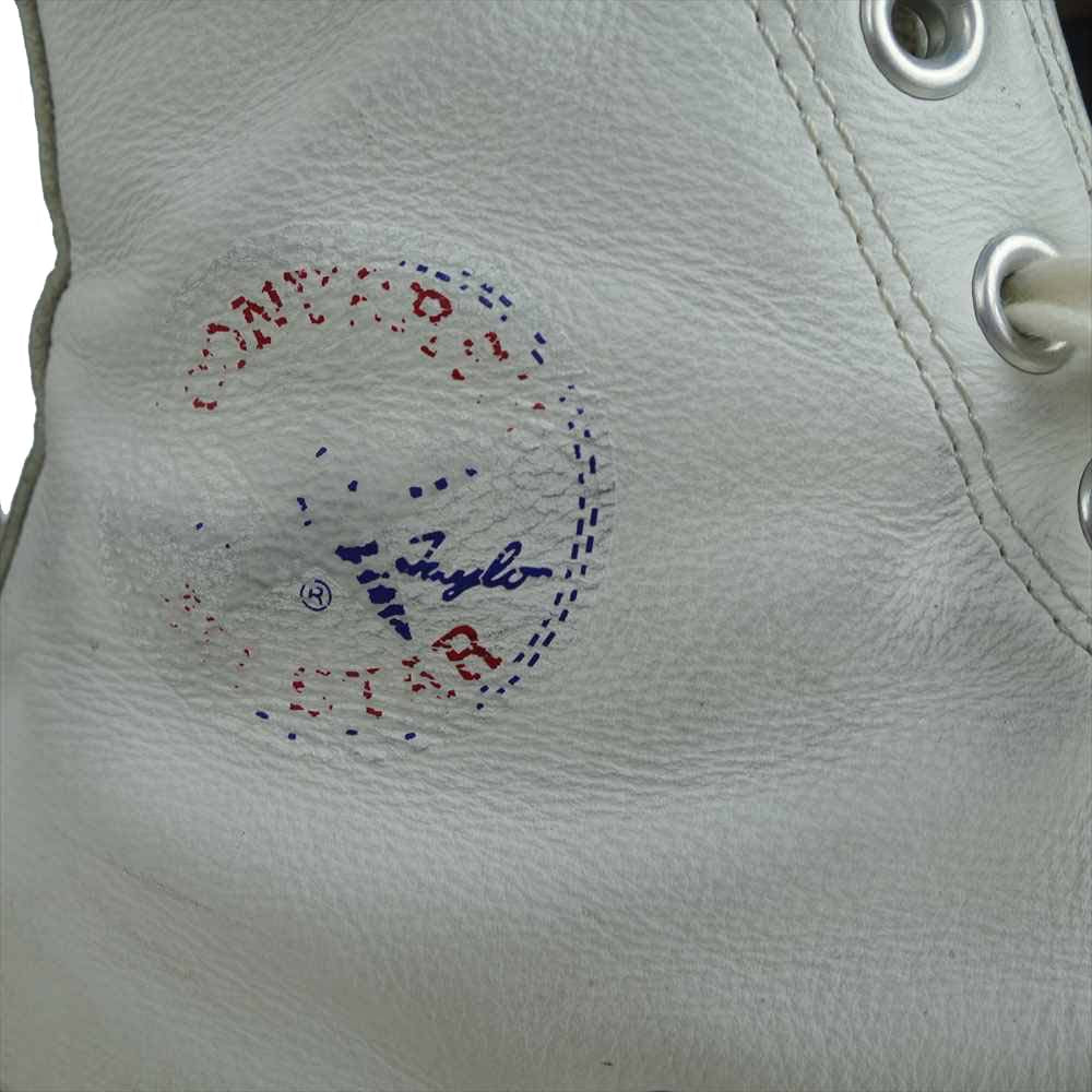 CONVERSE コンバース ADDICT CHUCK TAYLOR アディクト チャックテイラー ホワイトレザー HI ハイカット スニーカー ホワイト系 27.0cm【中古】