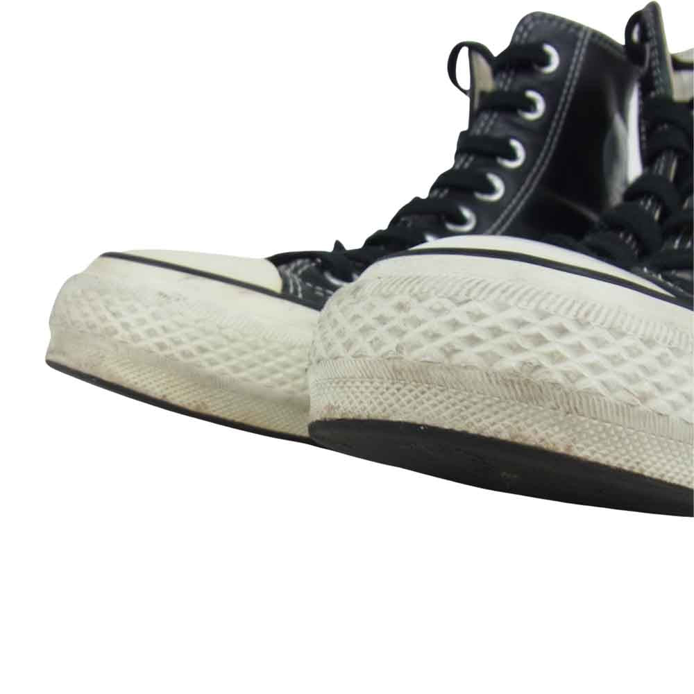 CONVERSE コンバース ADDICT CHUCK TAYLOR アディクト チャックテイラー ブラックレザー HI ハイカット スニーカー ブラック系 27cm【中古】