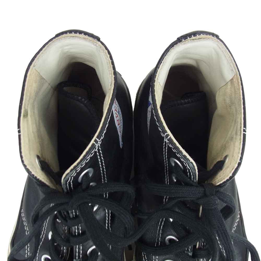 CONVERSE コンバース ADDICT CHUCK TAYLOR アディクト チャックテイラー ブラックレザー HI ハイカット スニーカー ブラック系 27cm【中古】
