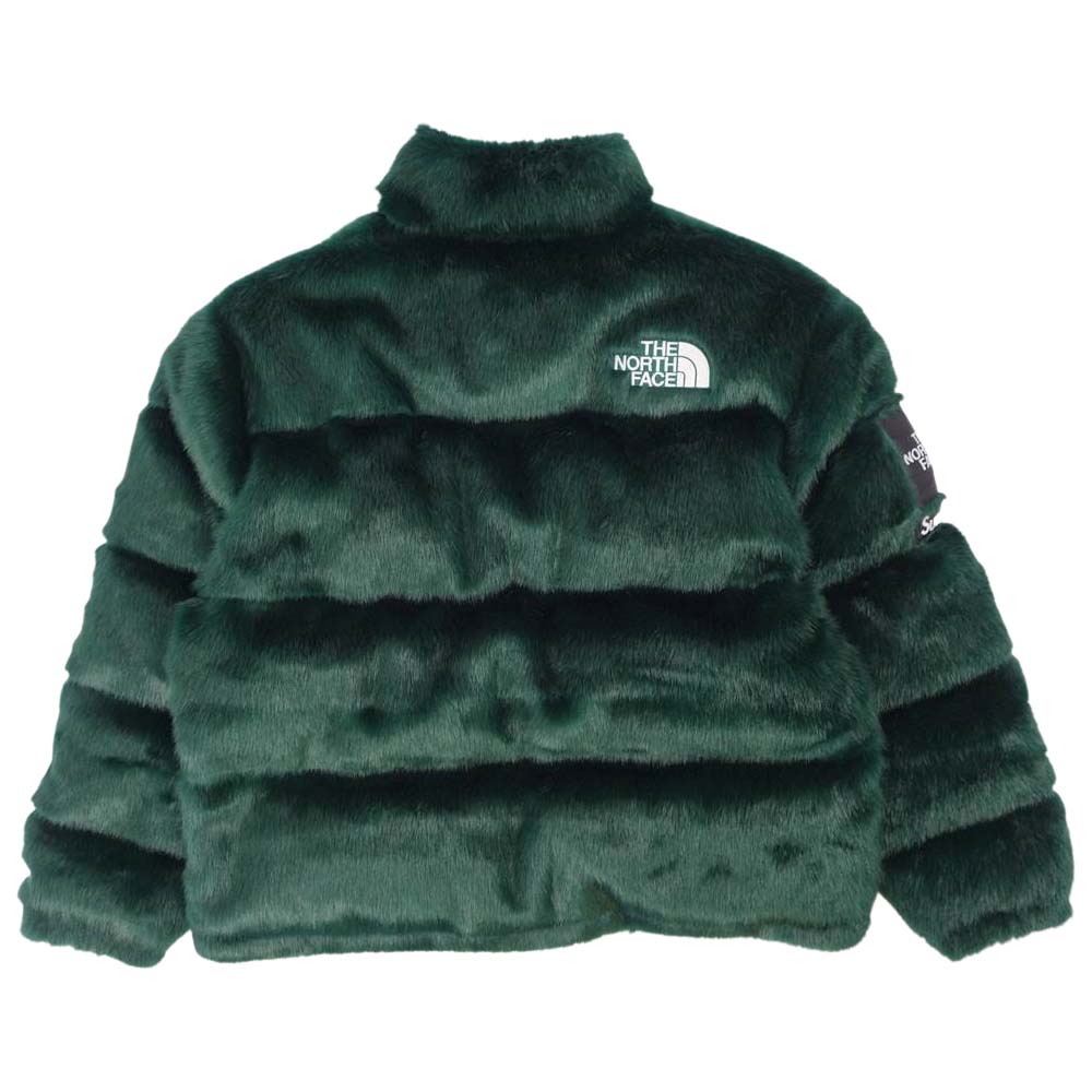 Supreme シュプリーム 20AW Faux Fur Nuptse Jacket フェイクファー ヌプシ ジャケット グリーン系 M【美品】【中古】
