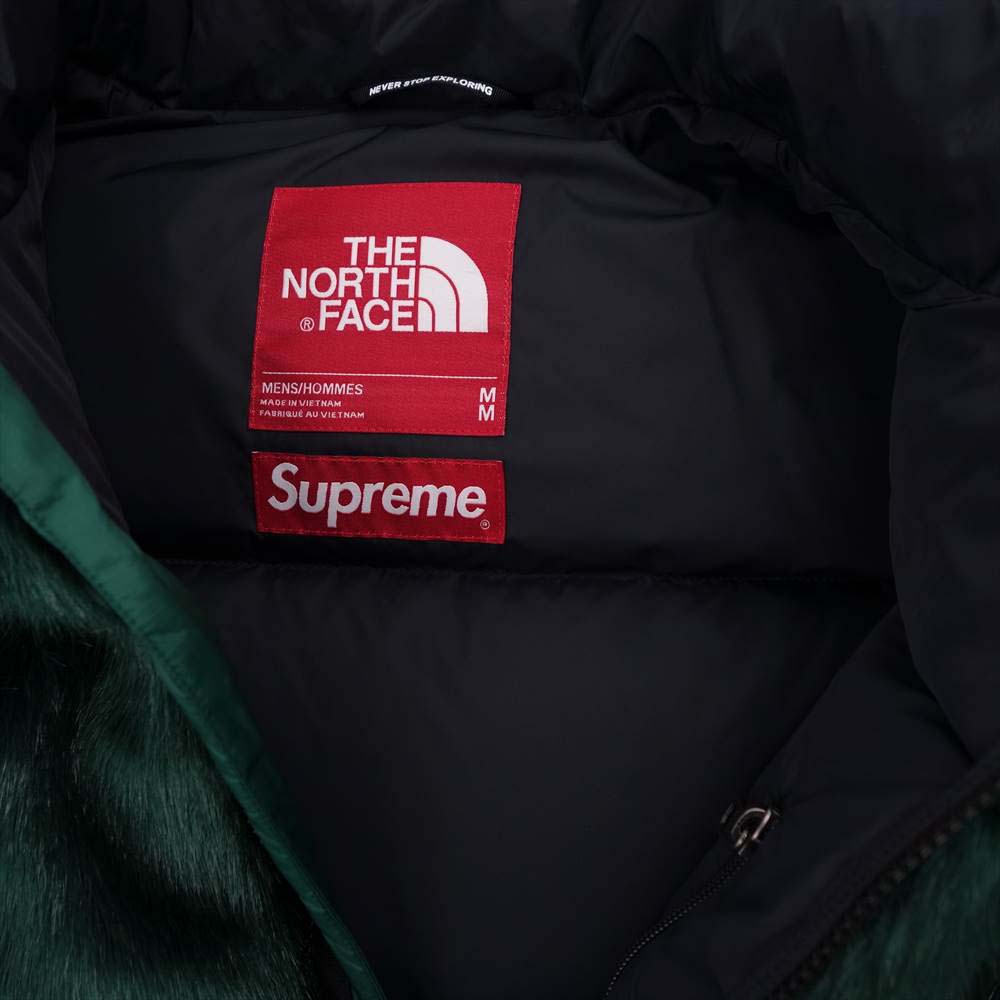 Supreme シュプリーム 20AW Faux Fur Nuptse Jacket フェイクファー ヌプシ ジャケット グリーン系 M【美品】【中古】
