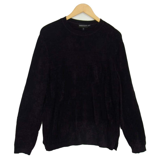 Emporio Armani エンポリオ・アルマーニ 6Y1M04 1MA5Z 国内正規品 パイル クルーネック ニット ワインレッド系 46【中古】