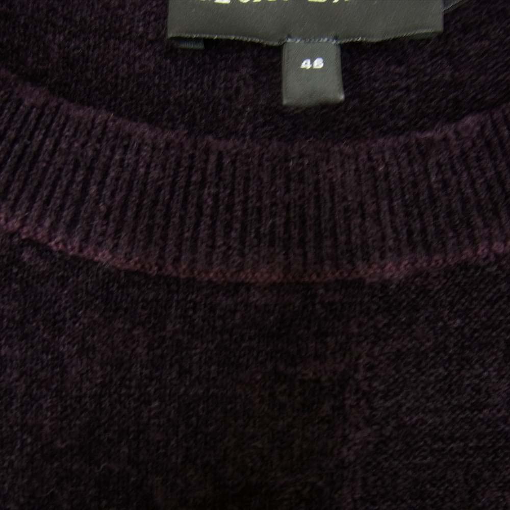 Emporio Armani エンポリオ・アルマーニ 6Y1M04 1MA5Z 国内正規品 パイル クルーネック ニット ワインレッド系 46【中古】