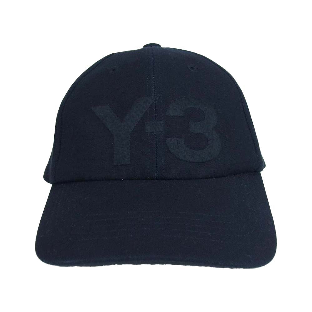 Yohji Yamamoto ヨウジヤマモト Y-3 ワイスリー FQ6974 LOGO CAP ベースボール ロゴ キャップ ブラック系 58㎝【中古】