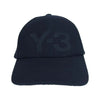 Yohji Yamamoto ヨウジヤマモト Y-3 ワイスリー FQ6974 LOGO CAP ベースボール ロゴ キャップ ブラック系 58㎝【中古】