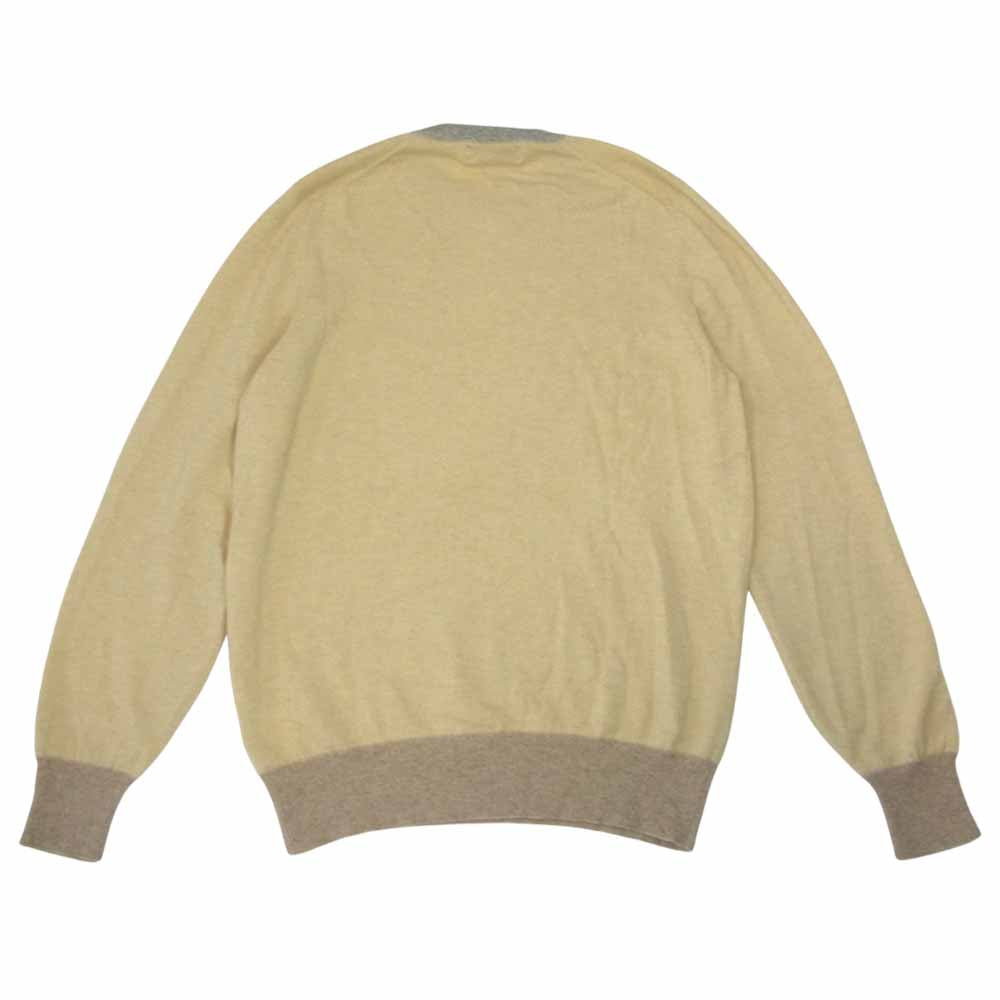 Brunello Cucinelli ブルネロクチネリ 国内正規品 イタリア製 カシミヤ100％ クルーネック ニット ベージュ系 46【中古】