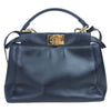 FENDI フェンディ 8BN244 K4P 179 8007 PEEKABOO MINI ピーカブー ミニ ゴールド金具 レザー 2WAY ショルダー ハンド バッグ ブラック系【中古】