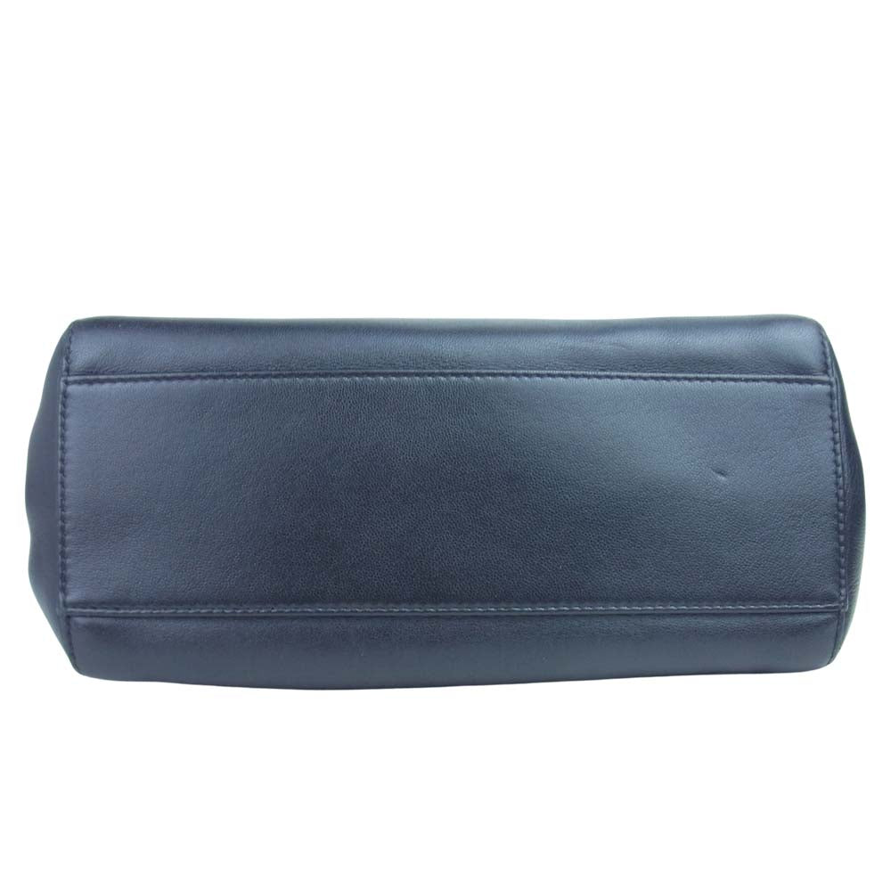FENDI フェンディ 8BN244 K4P 179 8007 PEEKABOO MINI ピーカブー ミニ ゴールド金具 レザー 2WAY ショルダー ハンド バッグ ブラック系【中古】