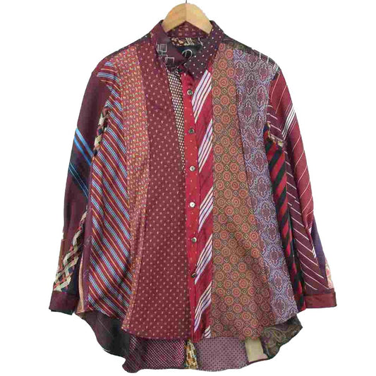 ISAMUKATAYAMA BACKLASH イサムカタヤマバックラッシュ RE1612-75 USED TIE シャツ シルクネクタイ リメイクライン シャツ マルチカラー系 M【美品】【中古】