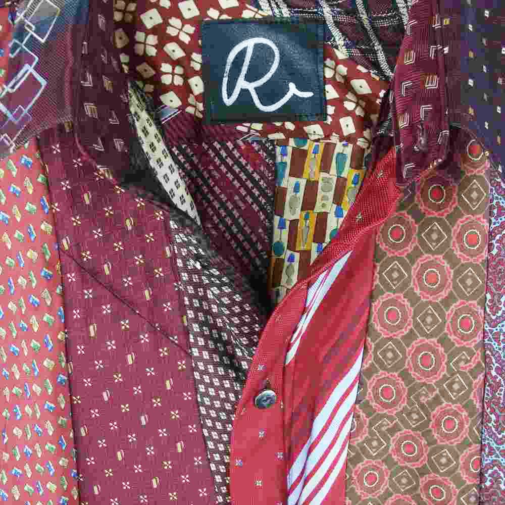 ISAMUKATAYAMA BACKLASH イサムカタヤマバックラッシュ RE1612-75 USED TIE シャツ シルクネクタイ リメイクライン シャツ マルチカラー系 M【美品】【中古】