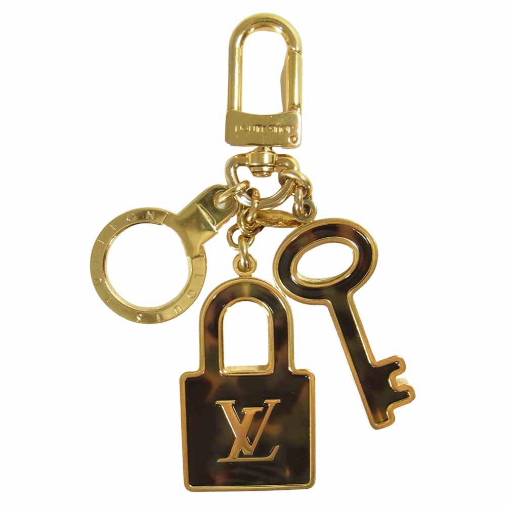 LOUIS VUITTON ルイ・ヴィトン M65088 ポルトクレ コンフィダンス キーホルダー キーチャーム キーリング ゴールド系【中古】