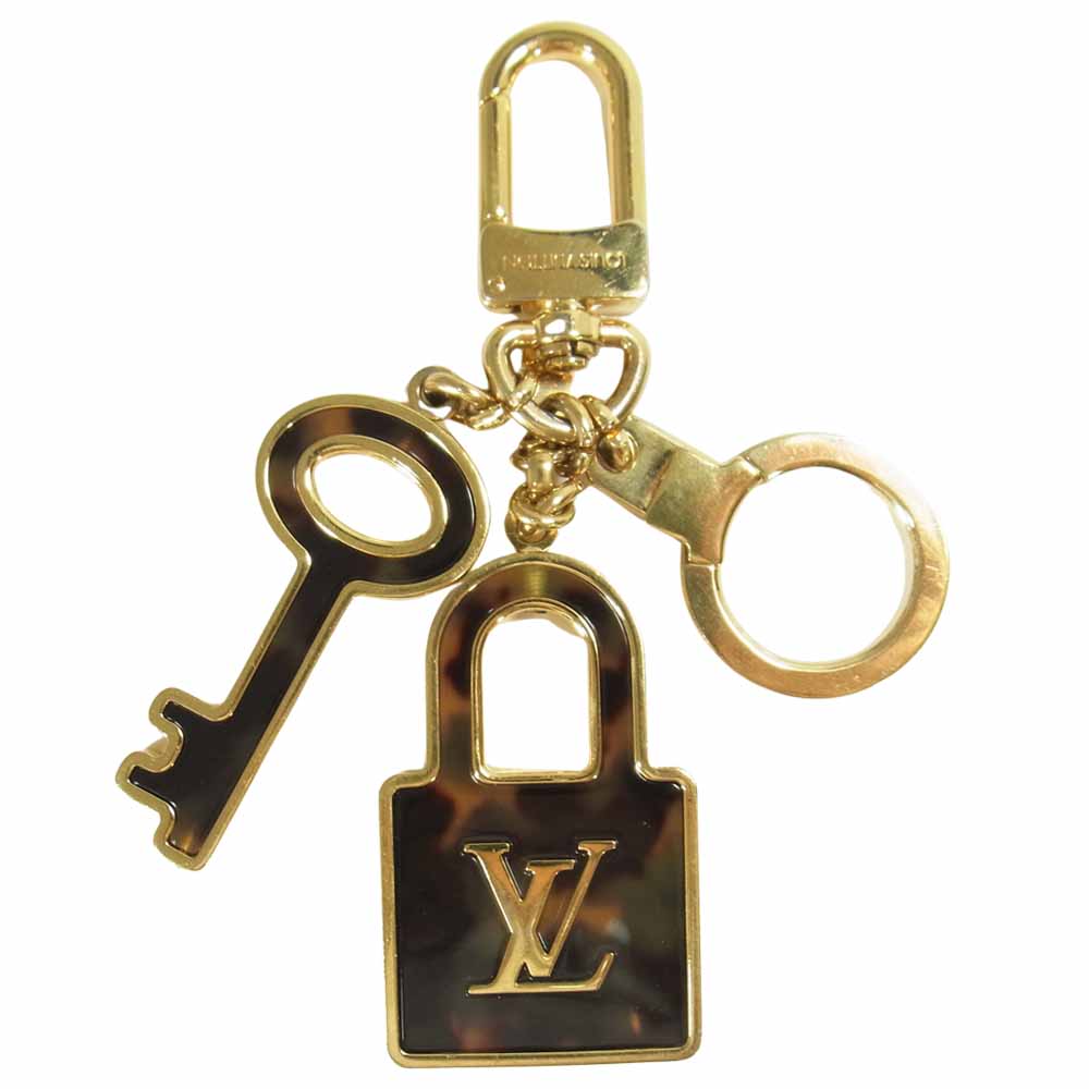 LOUIS VUITTON ルイ・ヴィトン M65088 ポルトクレ コンフィダンス キーホルダー キーチャーム キーリング ゴールド系【中古】