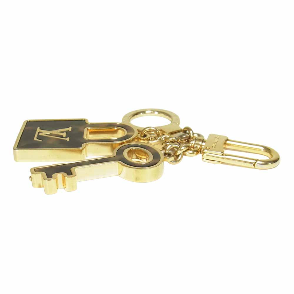 LOUIS VUITTON ルイ・ヴィトン M65088 ポルトクレ コンフィダンス キーホルダー キーチャーム キーリング ゴールド系【中古】