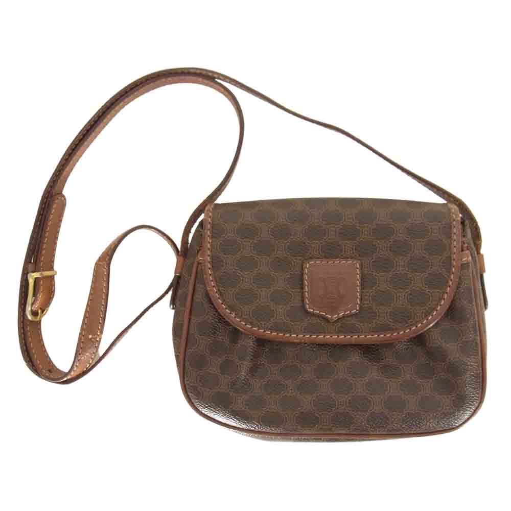 CELINE セリーヌ マカダム ミニショルダー ブラウン系【中古】
