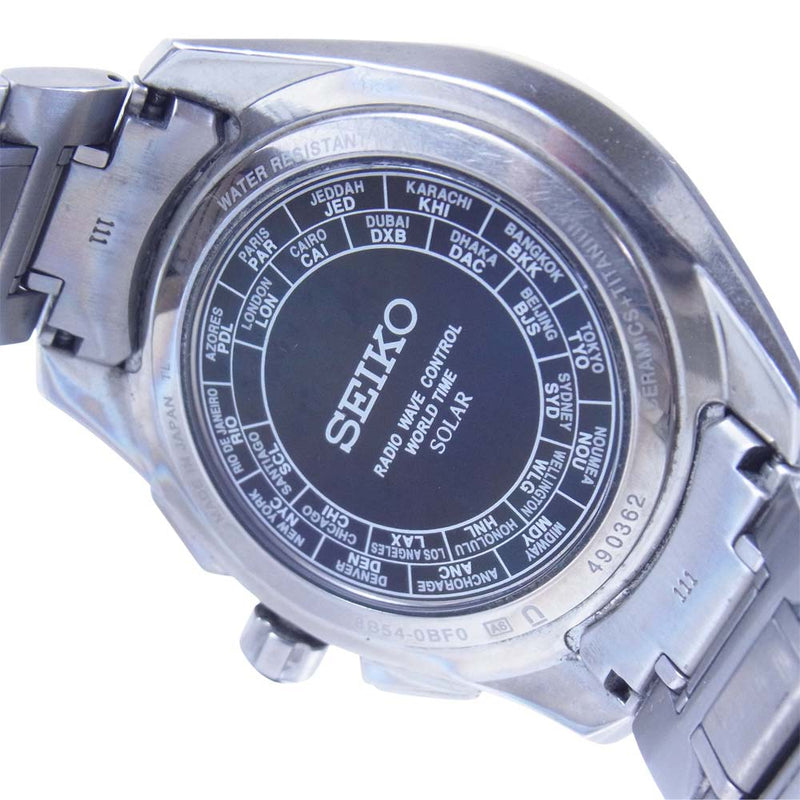 SEIKO セイコー SAGA177 ブライツ 電波ソーラー 腕時計 時計 ウォッチ シルバー系【中古】