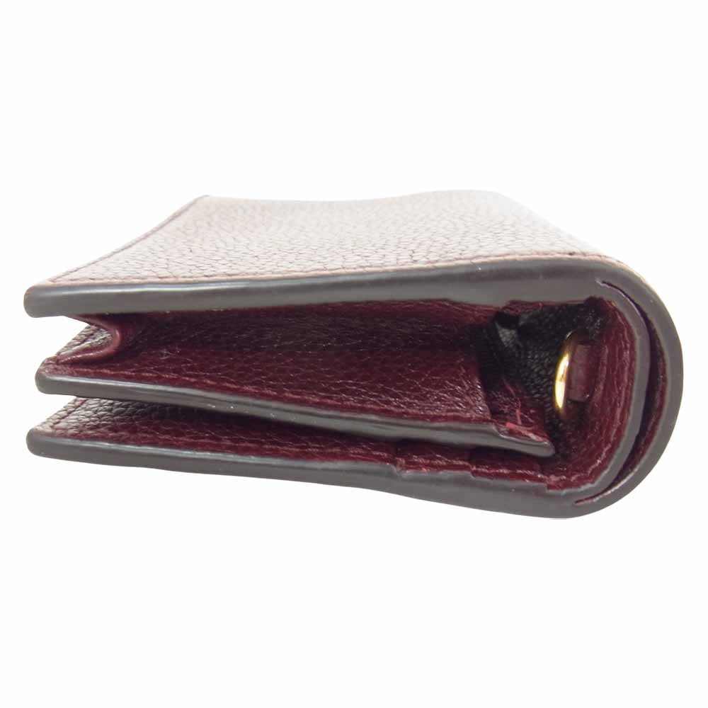 GUCCI グッチ 570660 ズゥミ チェーン付き ウォレット ボルドー【中古】