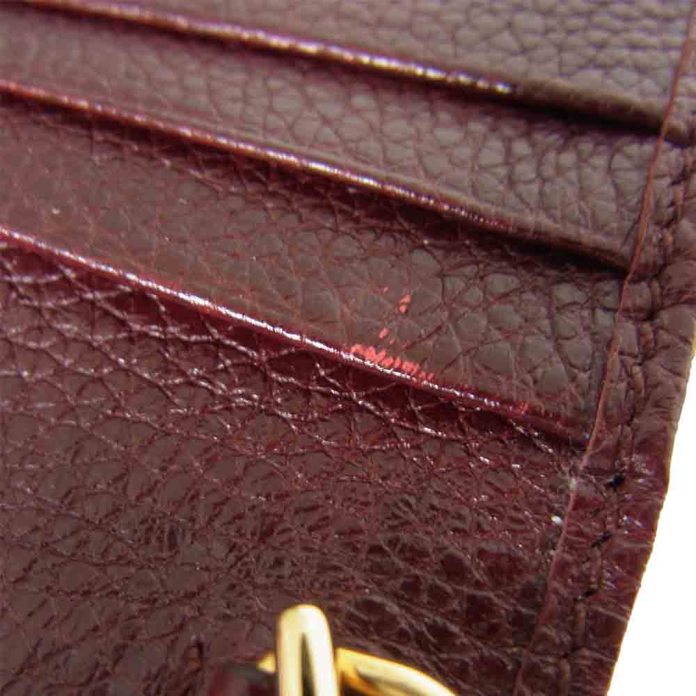 GUCCI グッチ 570660 ズゥミ チェーン付き ウォレット ボルドー【中古】