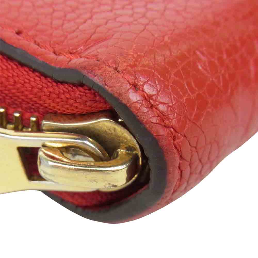LOUIS VUITTON ルイ・ヴィトン M61865 モノグラム アンプラント ジッピー ウォレット レッド系【中古】
