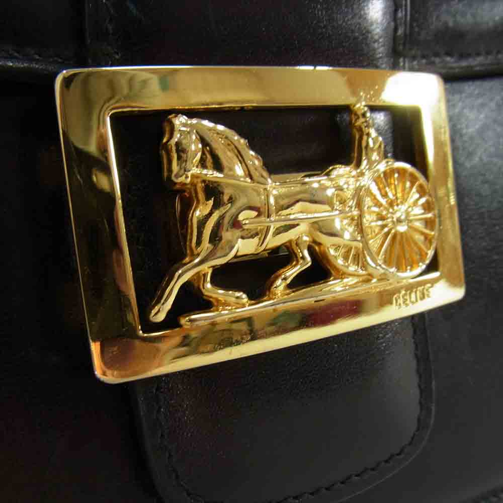 CELINE セリーヌ 馬車金具 ブラック系【中古】